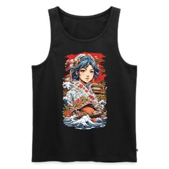 Anime Sushi Aesthetics: Manga Master - Débardeur bio Premium Homme - noir - Devant - Michal (187cm)