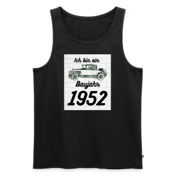 Oldtimer 1952 - Männer Premium Bio Tank Top - Schwarz - Vorne - Michal (187cm)