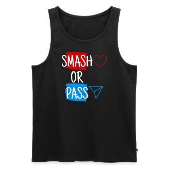 Smash or Pass - Männer Premium Bio Tank Top - Schwarz - Vorne - AI Model Male 178 light (178cm)
