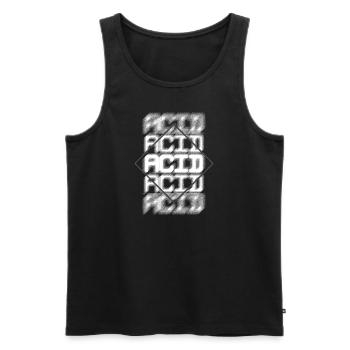 Acid House Techno EDM Party Festival DJ Electro - Männer Premium Bio Tank Top - Schwarz - Vorne - AI Model Male 178 light (178cm)