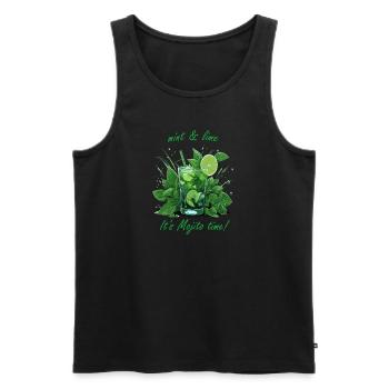 Fresh Mojito - Männer Premium Bio Tank Top - Schwarz - Vorne - Michal (187cm)