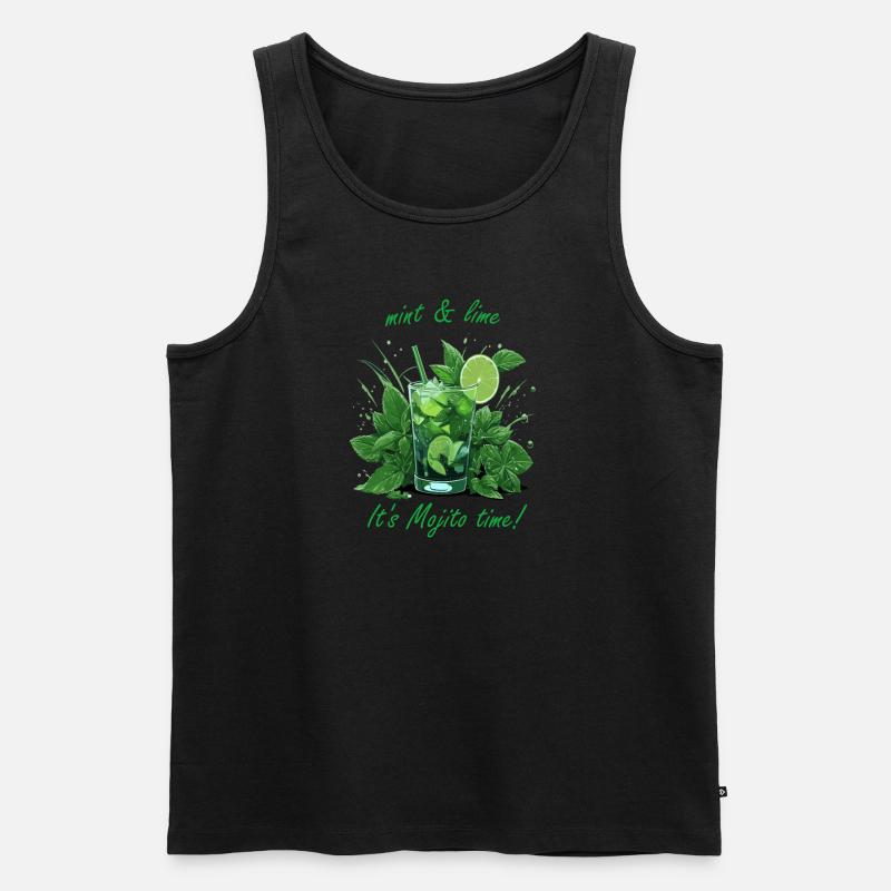 Fresh Mojito - Männer Premium Bio Tank Top - Schwarz