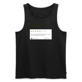 Kaffee durch Gin ersetzen! - Männer Premium Bio Tank Top - Schwarz - Vorne - Michal (187cm)