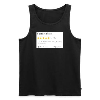 Familienfeier... Lasst uns betrinken... - Männer Premium Bio Tank Top - Schwarz - Vorne - Michal (187cm)