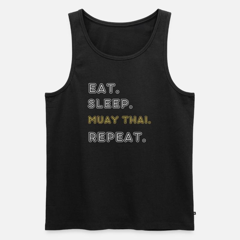 Muay Thai - Männer Premium Bio Tank Top - Schwarz