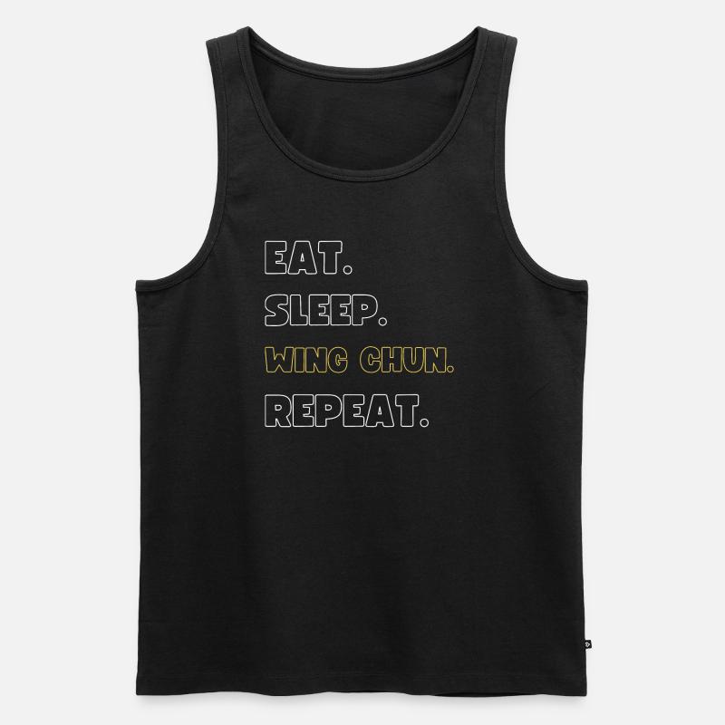 Wing Chun - Männer Premium Bio Tank Top - Schwarz