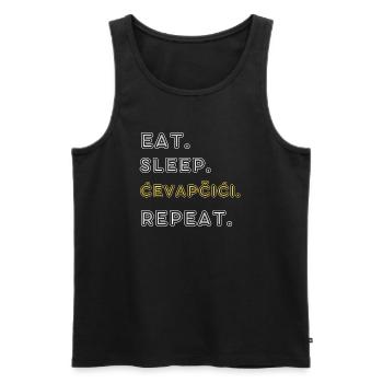 Cevapcici - Débardeur bio Premium Homme - noir - Devant - AI Model Male 178 light (178cm)