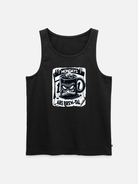 Grim Coffee Mug - Men's Premium Organic Tank Top - black