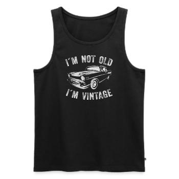 I'm not old, I'm vintage - Men's Premium Organic Tank Top - black - Front - Michal (187cm)