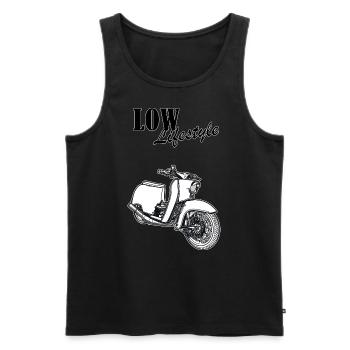 Ostblock KR 51 Schwalbe // Low Lifestyle - Männer Premium Bio Tank Top - Schwarz - Vorne - AI Model Male 178 light (178cm)