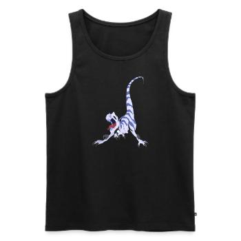 Dino - Débardeur bio Premium Homme - noir - Devant - AI Model Male 178 light (178cm)