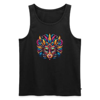 Venetian Carnival Mask - Men's Premium Organic Tank Top - black - Front - Michal (187cm)