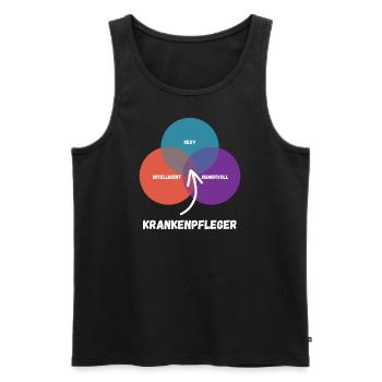 Krankenpfleger - Männer Premium Bio Tank Top - Schwarz - Vorne - AI Model Male 178 light (178cm)