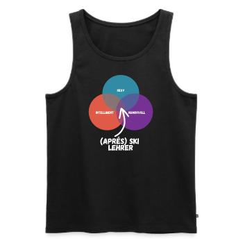 Apres Ski Lehrer - Männer Premium Bio Tank Top - Schwarz - Vorne - Michal (187cm)