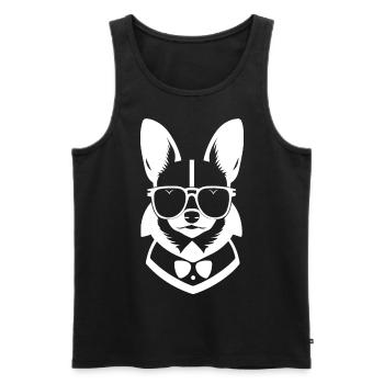 Funny Chihuahua wearing Sunglasses Chihuahuas - Men's Premium Organic Tank Top - black - Front - Michal (187cm)