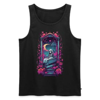 Neon Gothic Friedhof Okkultes Design - Männer Premium Bio Tank Top - Schwarz - Vorne - AI Model Male 178 light (178cm)