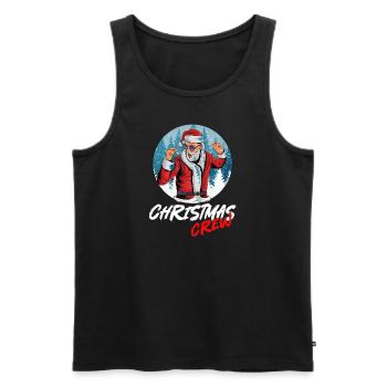Christmas Crew for your Party - Men's Premium Organic Tank Top - black - Front - Michal (187cm)