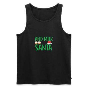 Cookies and Milk for Santa - Männer Premium Bio Tank Top - Schwarz - Vorne - Michal (187cm)