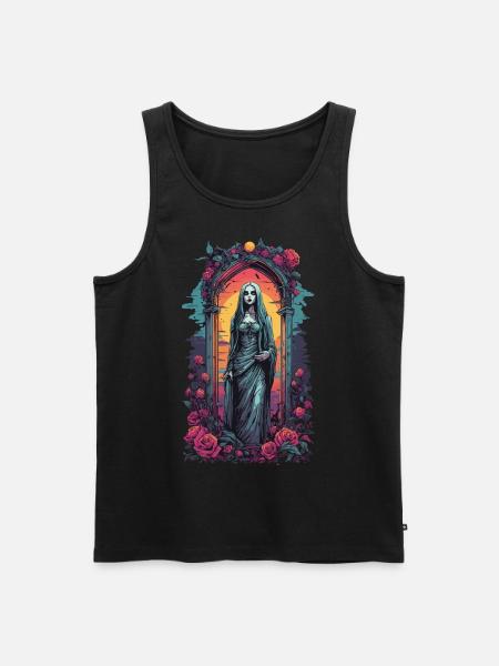 Occult Gothic Aesthetic Retro Wave Streetwear - Men's Premium Organic Tank Top - black