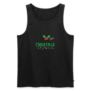Joyeux Noël Candy Light - Débardeur bio Premium Homme - noir - Devant - Michal (187cm)