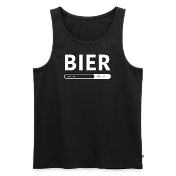 Bie loading - Männer Premium Bio Tank Top - Schwarz - Vorne - AI Model Male 178 light (178cm)