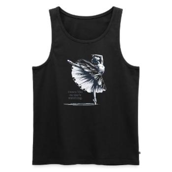 Anmutige Ballerina in Tanzpose - Männer Premium Bio Tank Top - Schwarz - Vorne - Michal (187cm)