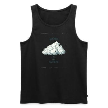 Nuage animal Fantaisie - Débardeur bio Premium Homme - noir - Devant - AI Model Male 178 light (178cm)
