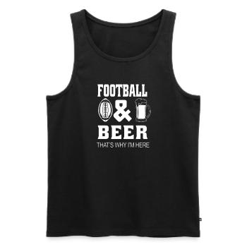 Football & Beer - Männer Premium Bio Tank Top - Schwarz - Vorne - Michal (187cm)