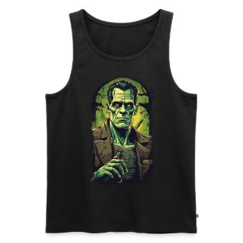 Durstiger Ghul Halloween Bierliebhaber Fun - Männer Premium Bio Tank Top - Schwarz - Vorne - AI Model Male 178 light (178cm)