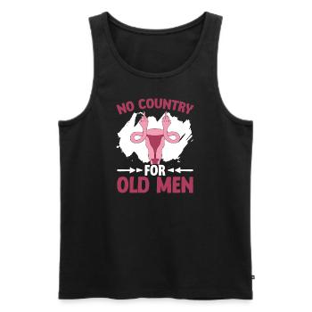 Uterus: "Not a country for old men" - Men's Premium Organic Tank Top - black - Front - AI Model Male 178 light (178cm)