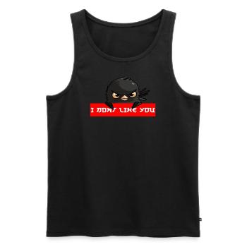 Angry Bird - I don't like you - Men's Premium Organic Tank Top - black - Front - AI Model Male 178 light (178cm)