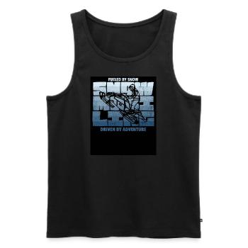 Schneemobilmobil Vintage Retro -Stil T -Shirt - Männer Premium Bio Tank Top - Schwarz - Vorne - Michal (187cm)