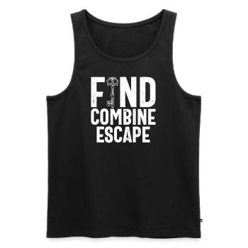 Escape Room - Männer Premium Bio Tank Top - Schwarz - Vorne - AI Model Male 178 light (178cm)