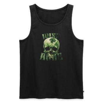 Irish Bone Green Skull St. Patricks Day - Männer Premium Bio Tank Top - Schwarz - Vorne - Michal (187cm)
