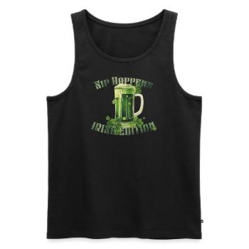 Green Beer - Sip Happens - Irish Edition - Männer Premium Bio Tank Top - Schwarz - Vorne - AI Model Male 178 light (178cm)