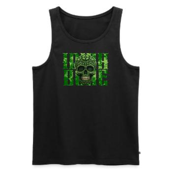 Fête de la Saint-Patrick - Crâne - Os irlandais - Débardeur bio Premium Homme - noir - Devant - Michal (187cm)