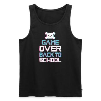 Funny Game Over Teacher Student Controller - Männer Premium Bio Tank Top - Schwarz - Vorne - AI Model Male 178 light (178cm)