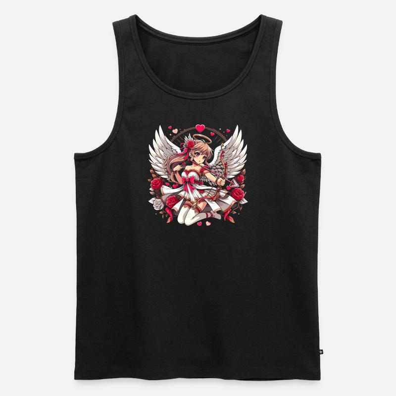 Liebesengel - Männer Premium Bio Tank Top - Schwarz