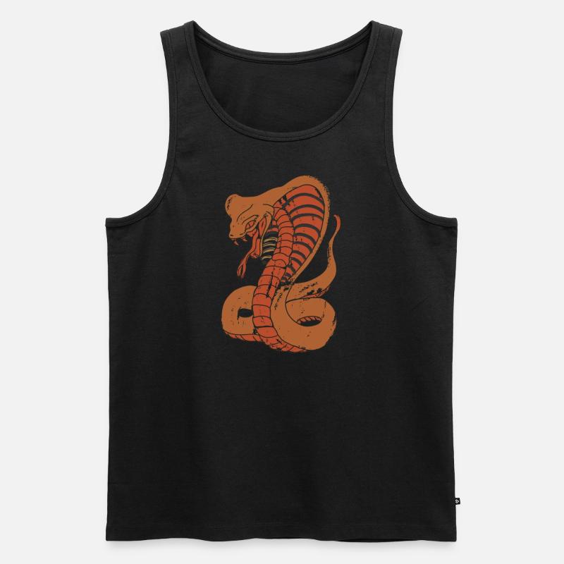 Cobra - Männer Premium Bio Tank Top - Schwarz