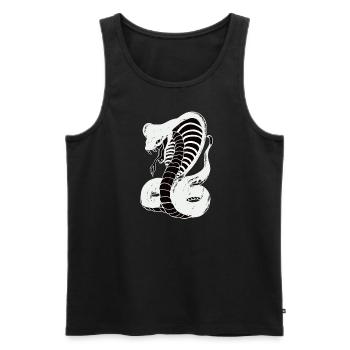 Cobra - Männer Premium Bio Tank Top - Schwarz - Vorne - AI Model Male 178 light (178cm)
