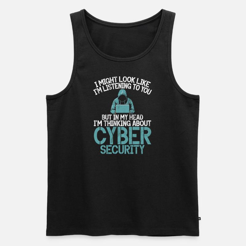 Cyber-sicherheits-hacker-hacking - Männer Premium Bio Tank Top - Schwarz