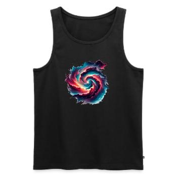 Nébuleuses colorées dans l’espace - Débardeur bio Premium Homme - noir - Devant - Michal (187cm)