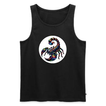 Scorpion - Men's Premium Organic Tank Top - black - Front - Michal (187cm)