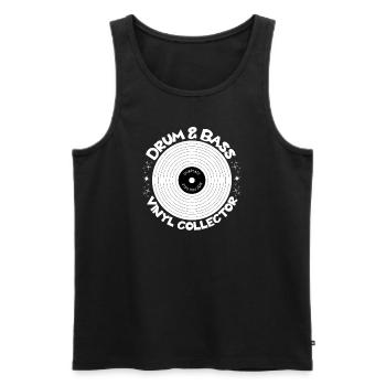 Drum and Bass Vinyl Collector - Men's Premium Organic Tank Top - black - Front - Michal (187cm)