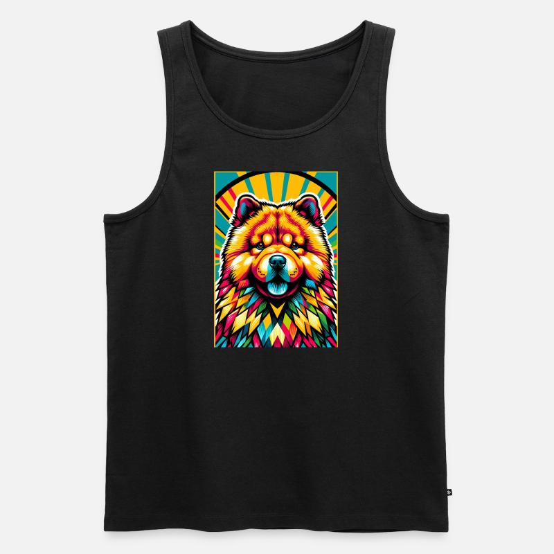 Chow Chow Hund - Männer Premium Bio Tank Top - Schwarz