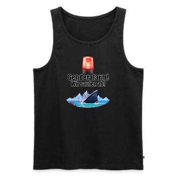 Genderalarm - Männer Premium Bio Tank Top - Schwarz - Vorne - Michal (187cm)