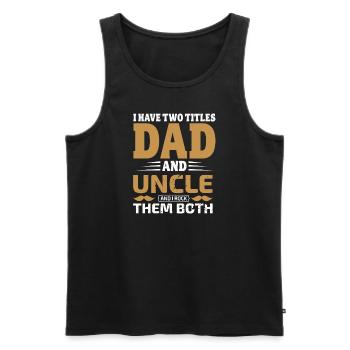 Papa - Débardeur bio Premium Homme - noir - Devant - Michal (187cm)