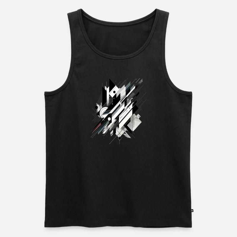 Moderne Abstrakte Kunst - Männer Premium Bio Tank Top - Schwarz