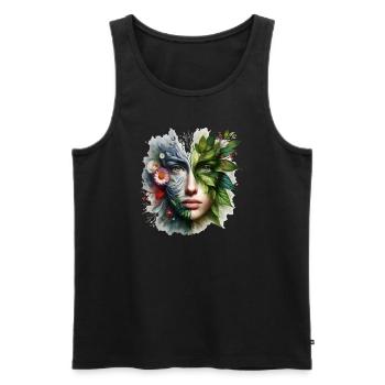 Surreal Portrait: Man and Nature - Men's Premium Organic Tank Top - black - Front - Michal (187cm)