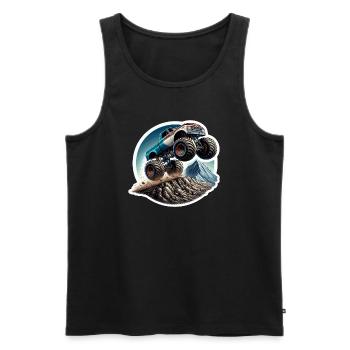 Monster Truck, Monster Truck - Débardeur bio Premium Homme - noir - Devant - Michal (187cm)